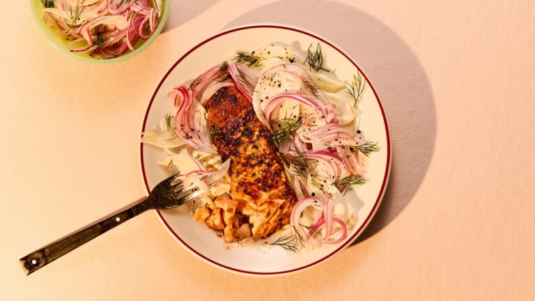 Pastrami Salmon With Fennel Slaw Recipe